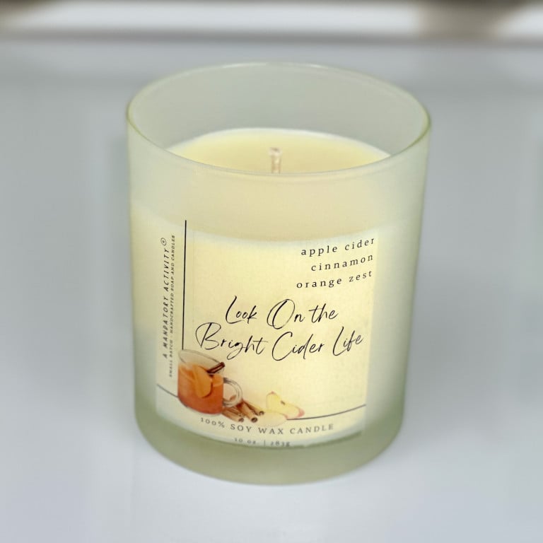 Look on the Bright Cider Life Soy Candle